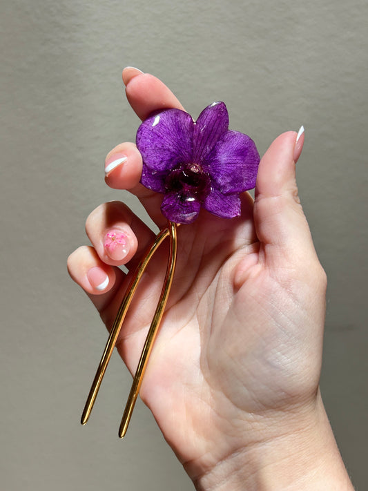 Orchid Hair Pin