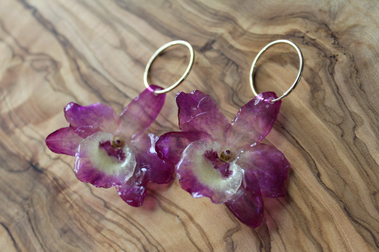 Purple Dendrobium Earrings - Vol. IV