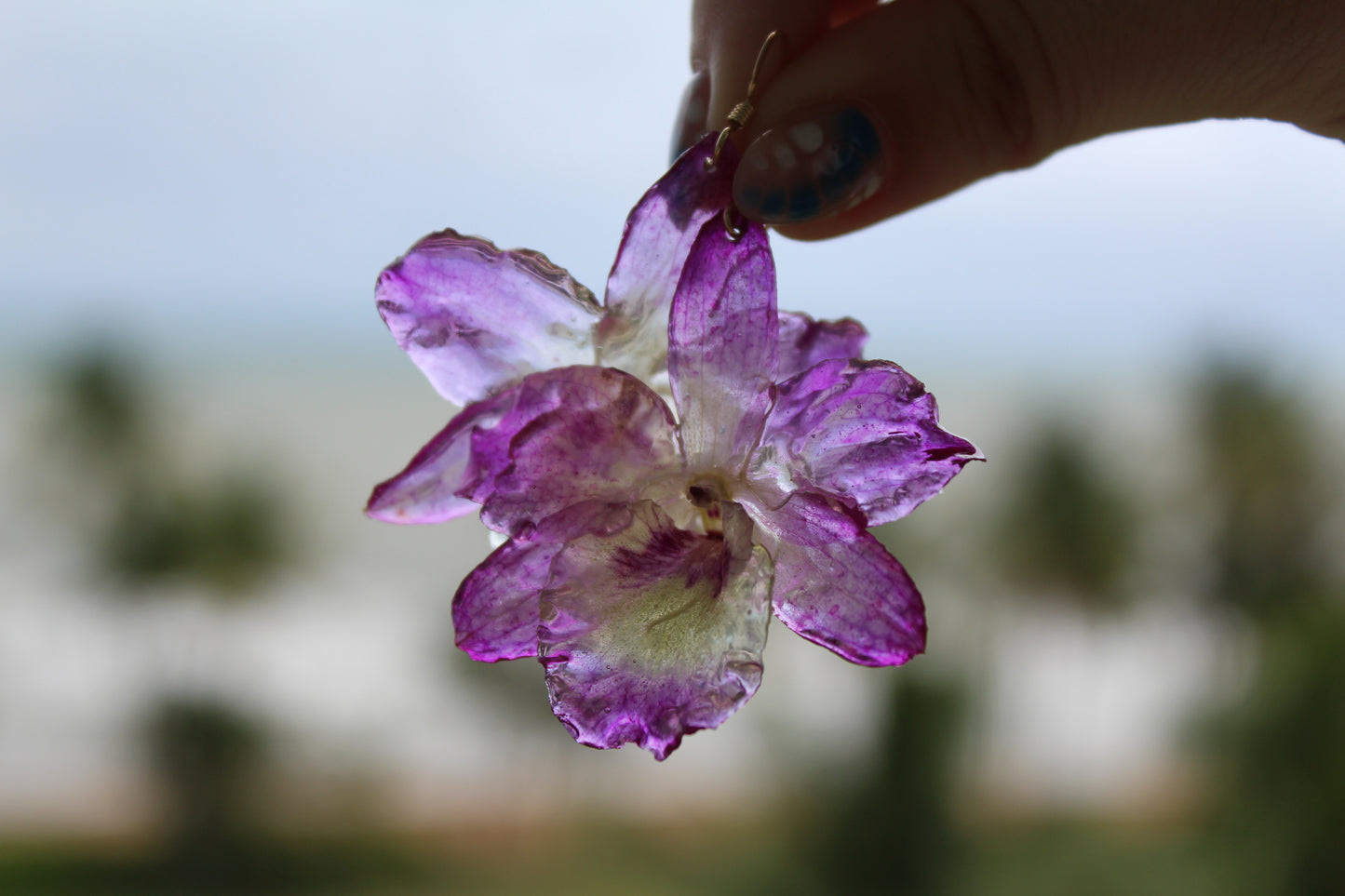 Purple Dendrobium Earrings - Vol. IV