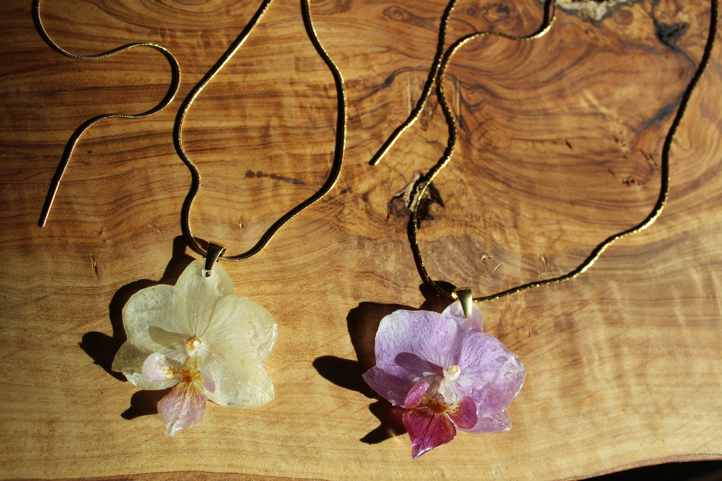 Lilac Doritaenopsis Orchid Necklace