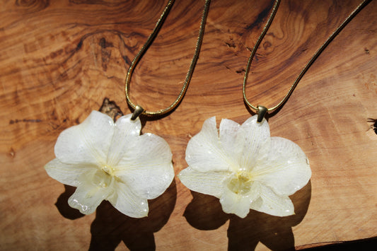 Clarity Orchid Necklace