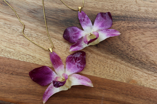 Dendrobium Orchid Necklace
