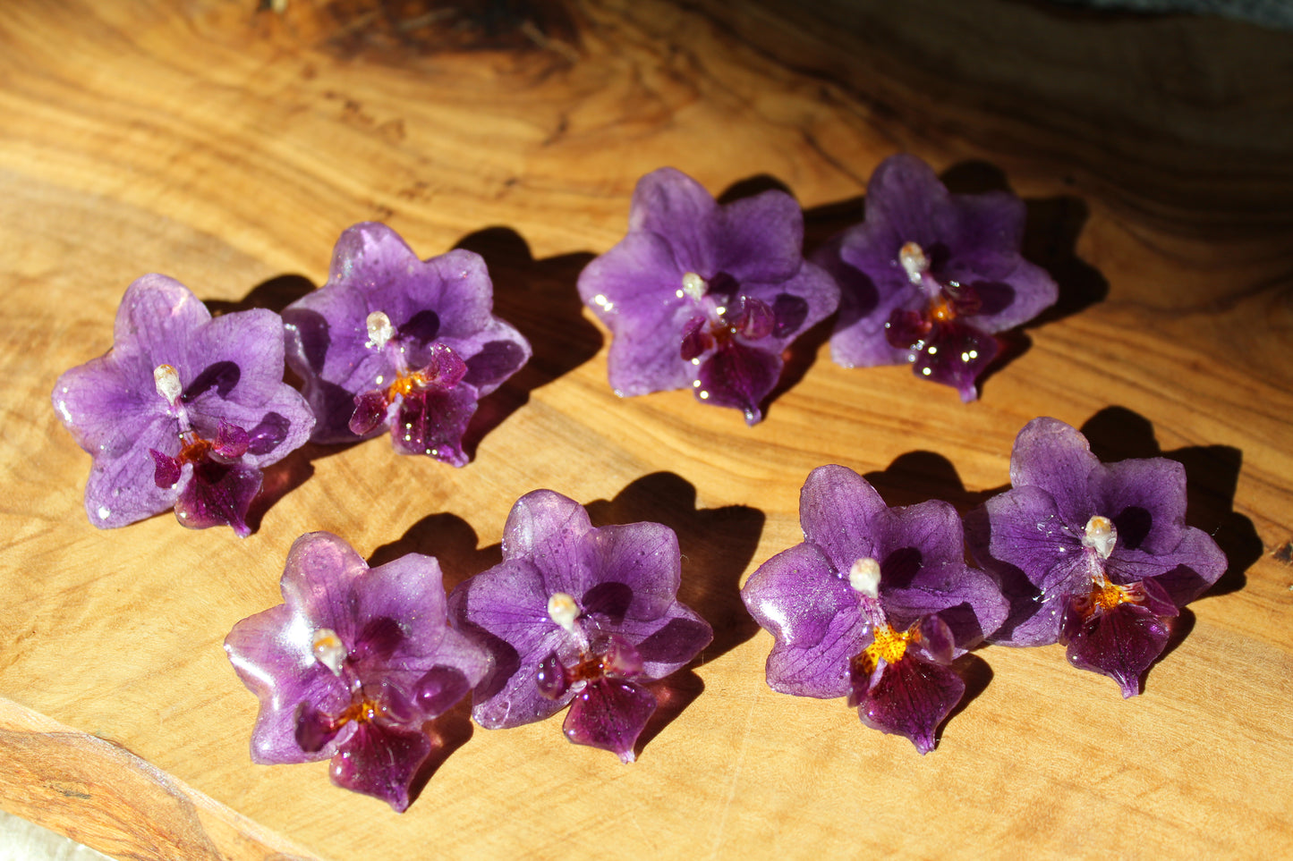 Mini Viola Orchid Studs