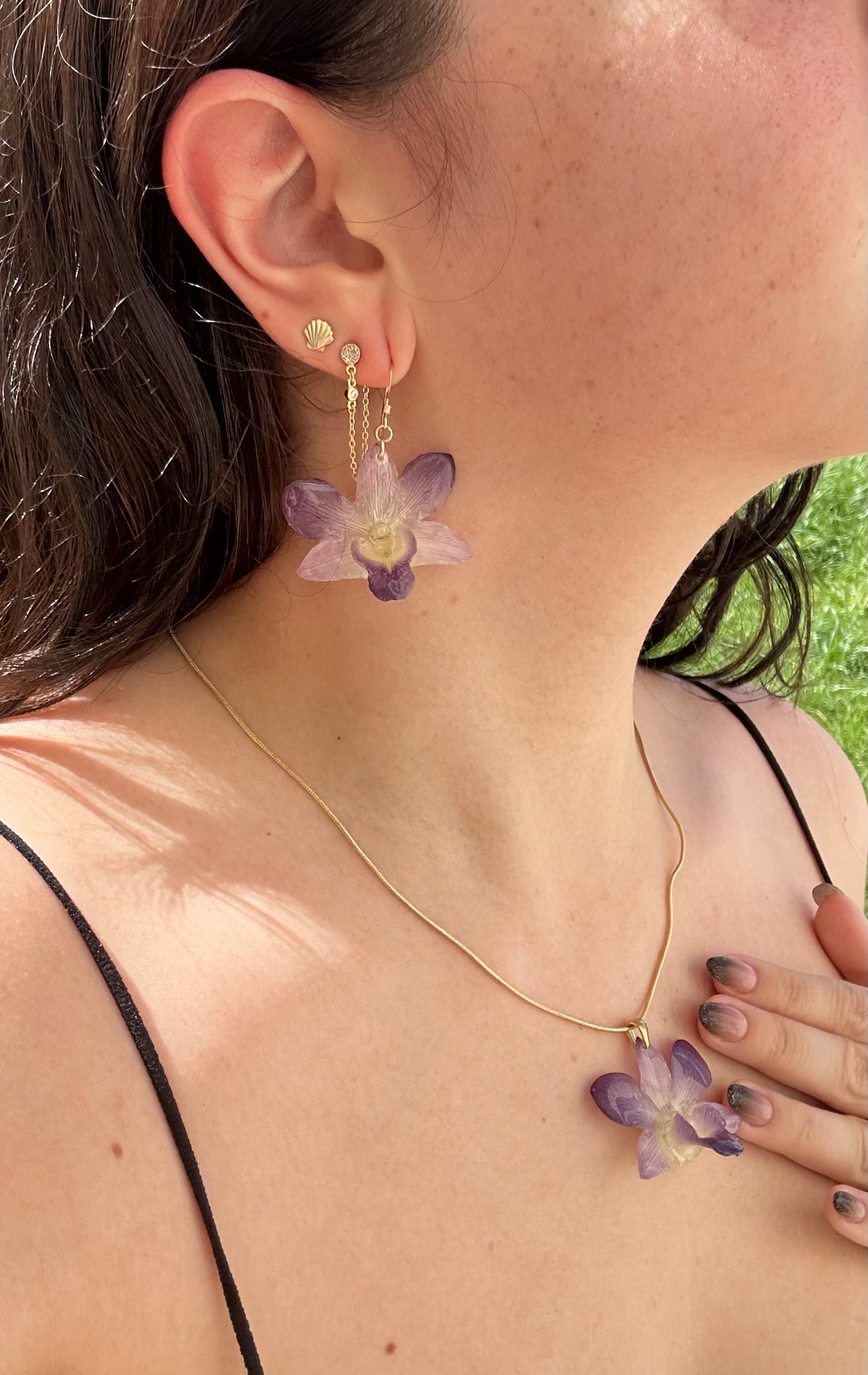 Enchantress Orchid Earrings