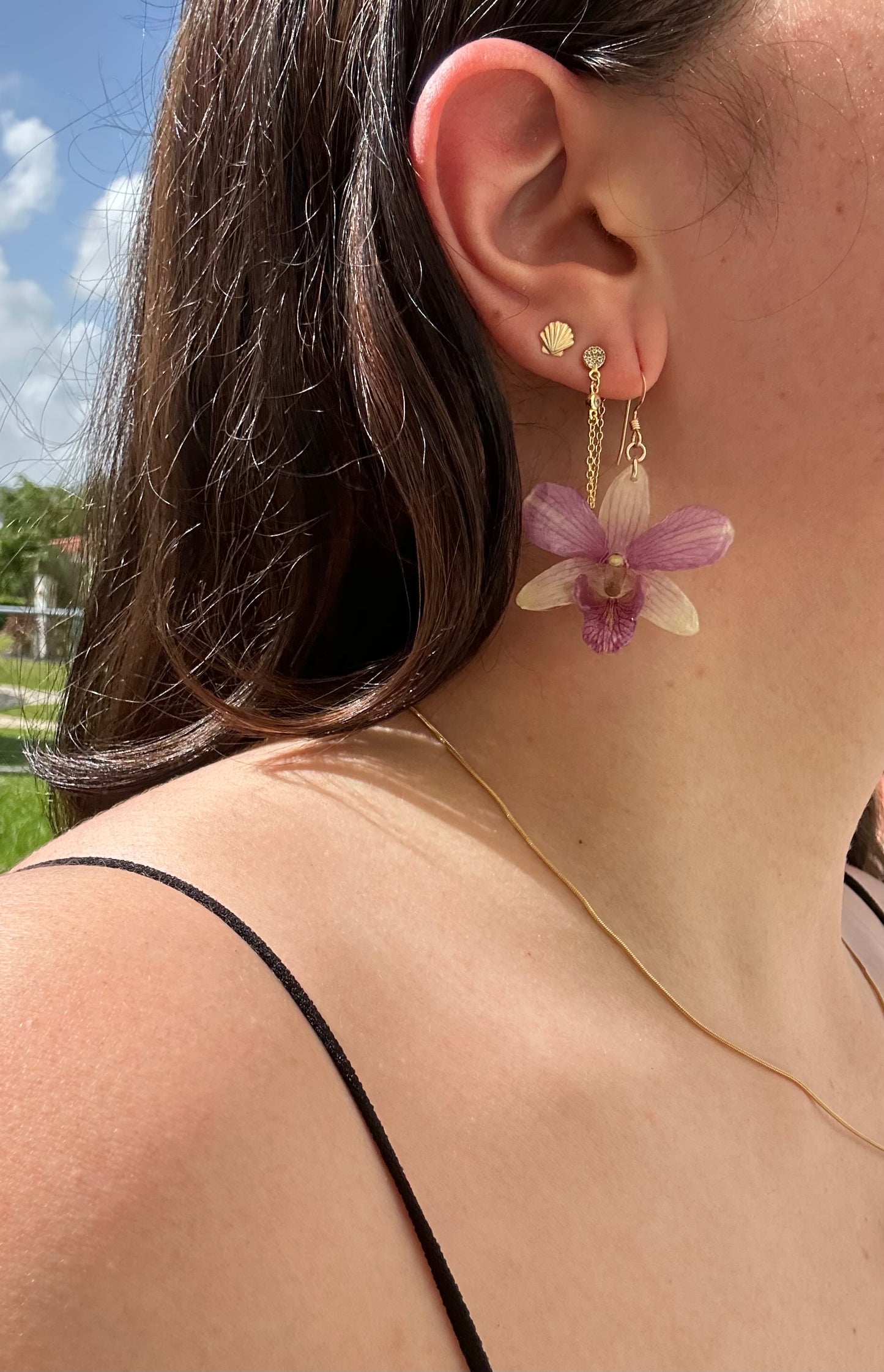 Sunset Orchid Earrings