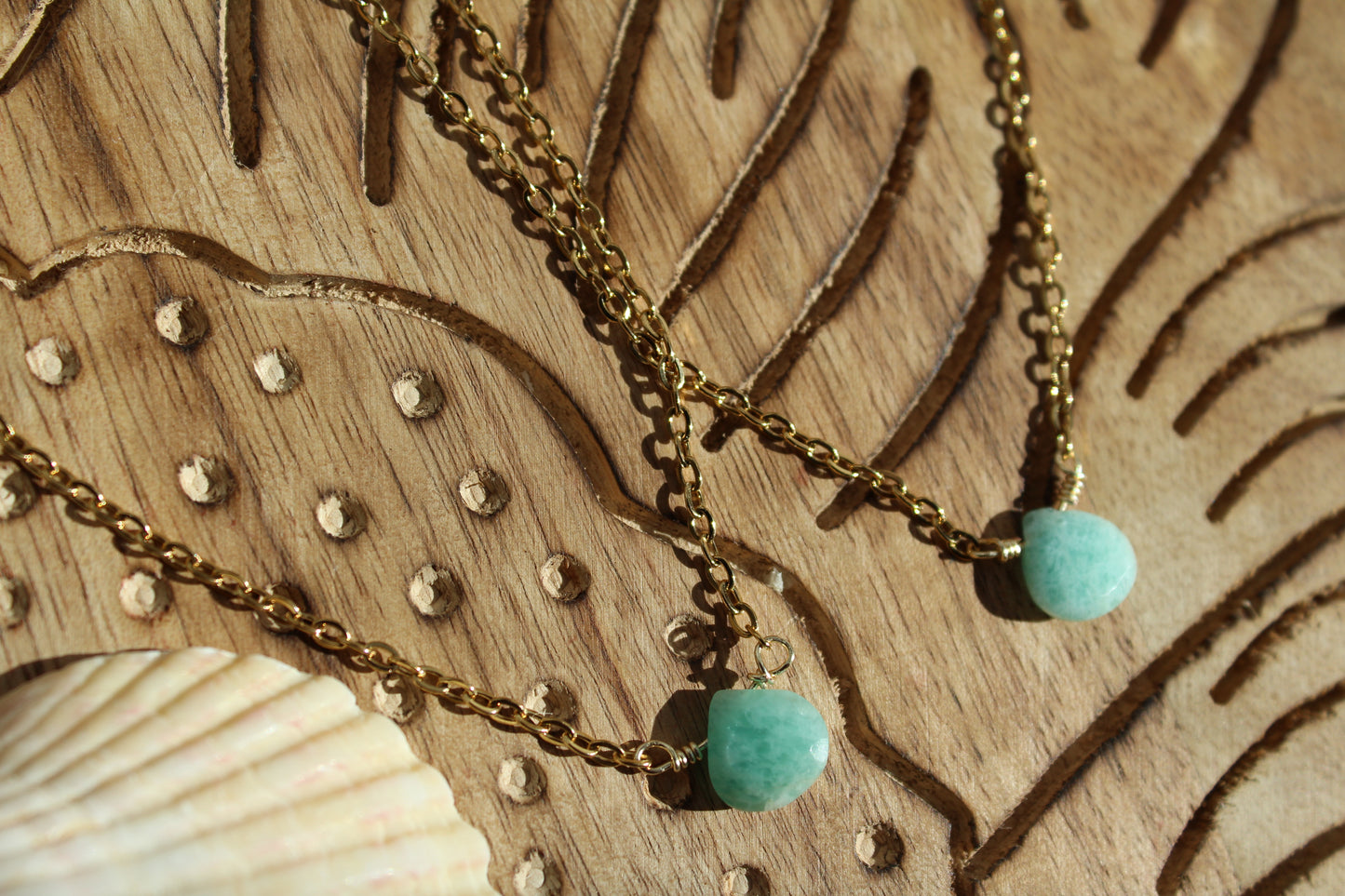 Amazonite Teardrop Necklace